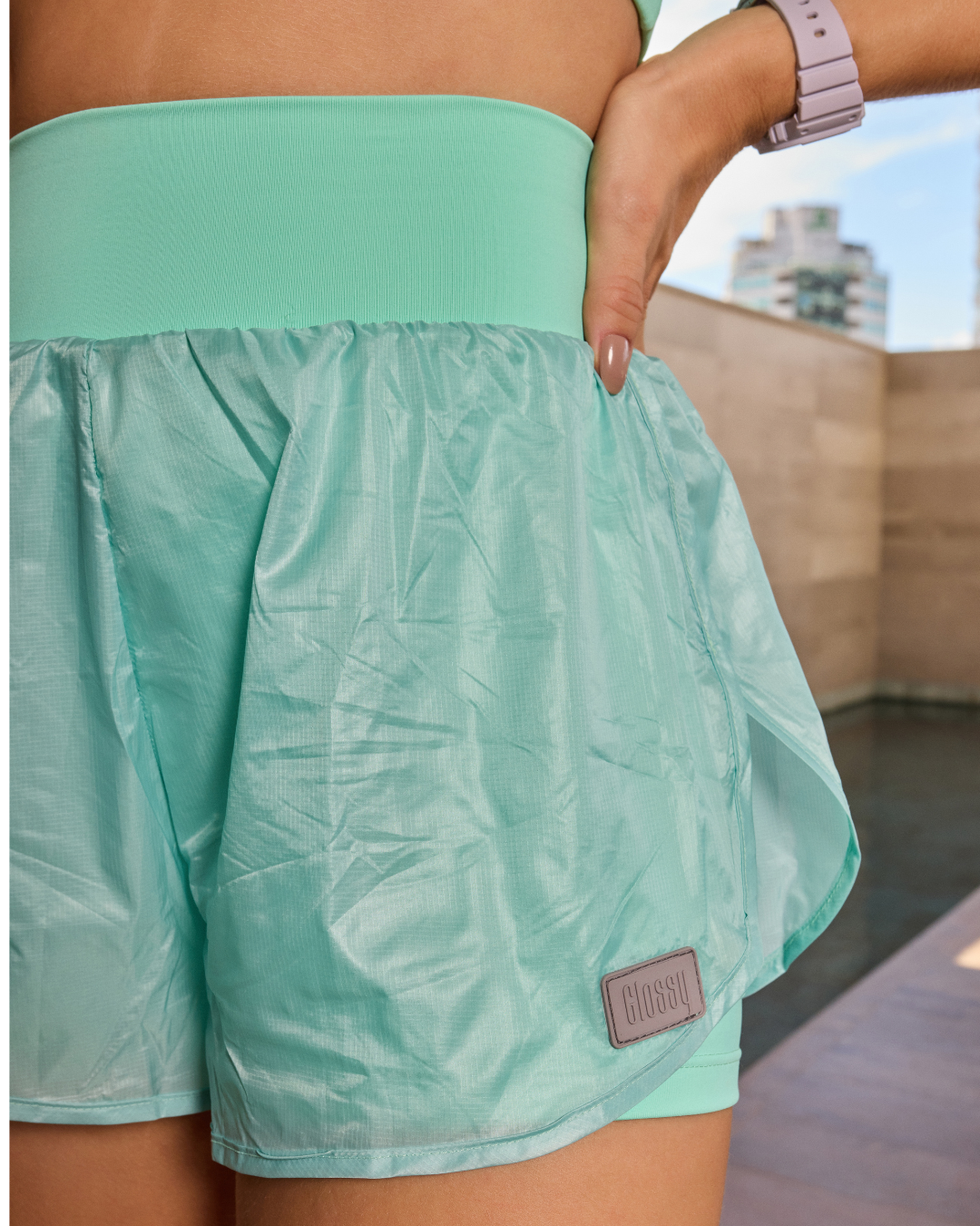 SHORT POCKET AQUA MARINE