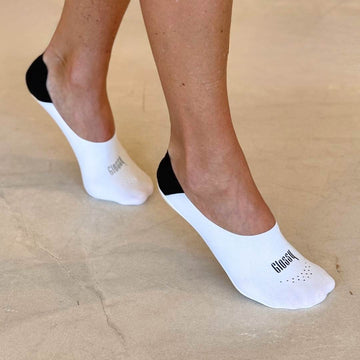 MEIA INVISIVEL BRANCO/PRETO