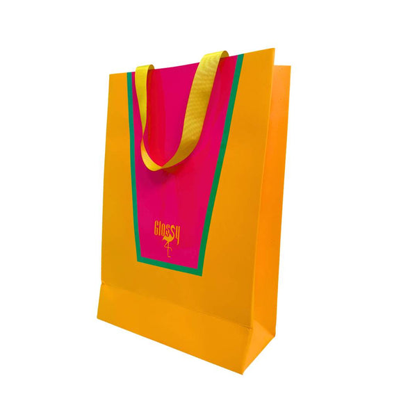 SACOLA GLOSSY - M LARANJA LARANJA