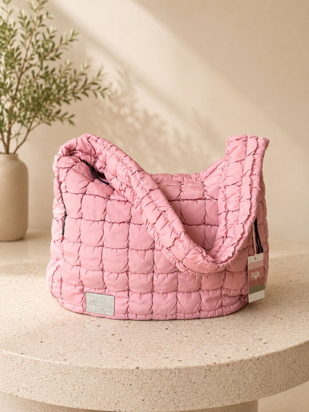 BOLSA PUFFER ROSA SECO