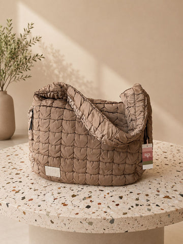 BOLSA PUFFER CASTANHO